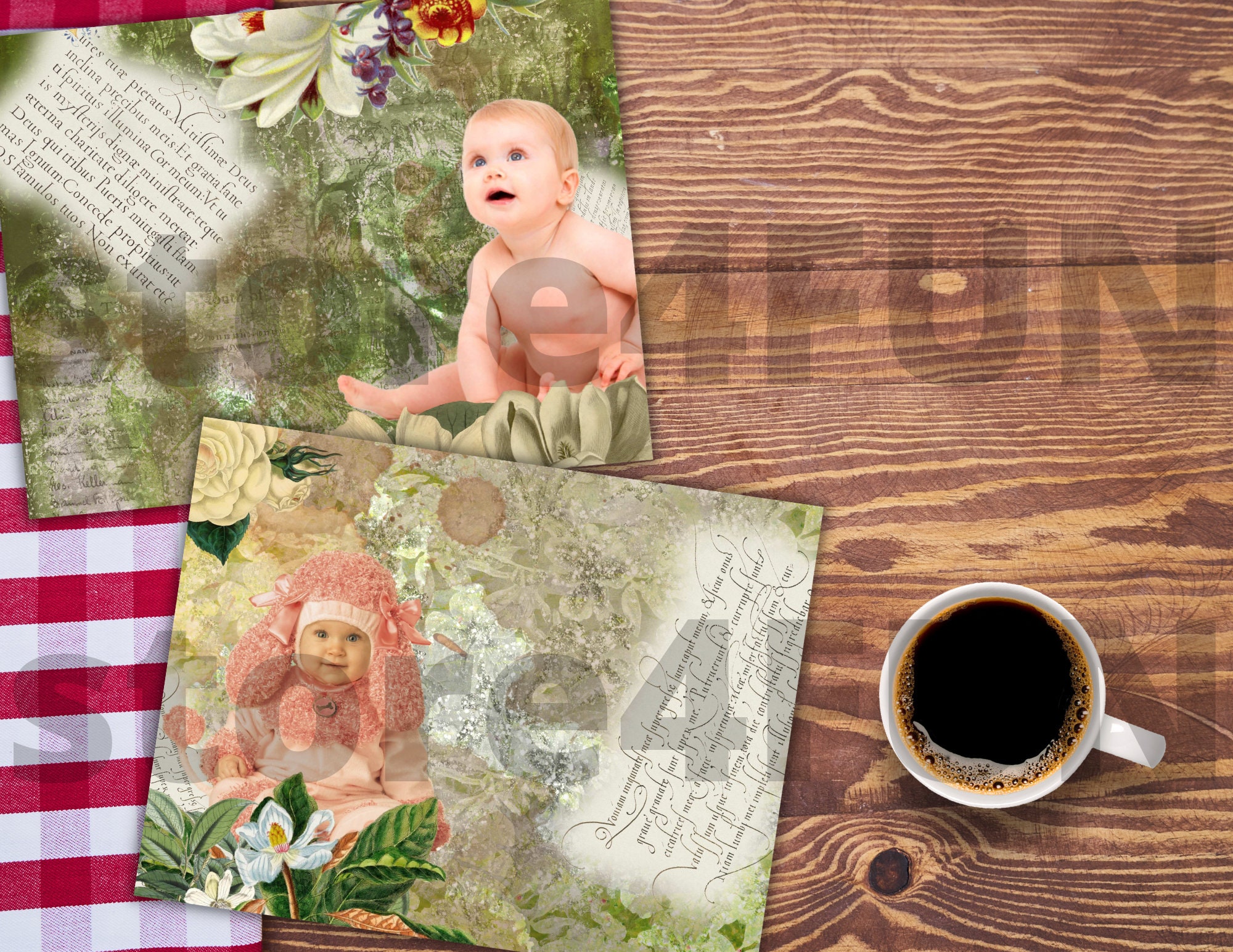 Infant Baby Junk Journal Kit Printable Junk Journal Kit Baby Etsy
