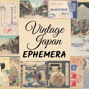 Digital Vintage Ephemera Kit Japan. scrapbooking ephemera junk journal kit japanese ephemera japan junk journal printable ephemera