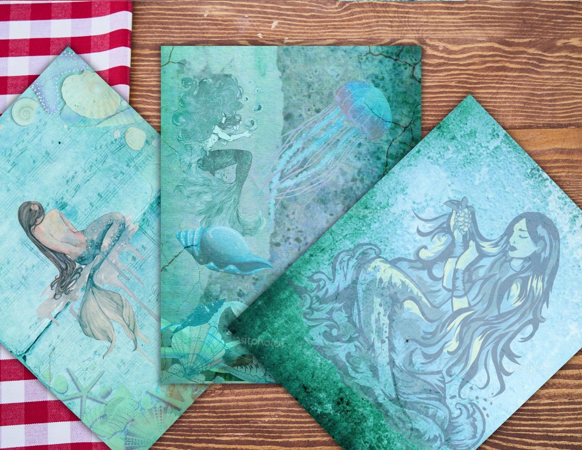 Mermaids Junk Journal Kit Printable Junk Journal Kit Sea | Etsy UK