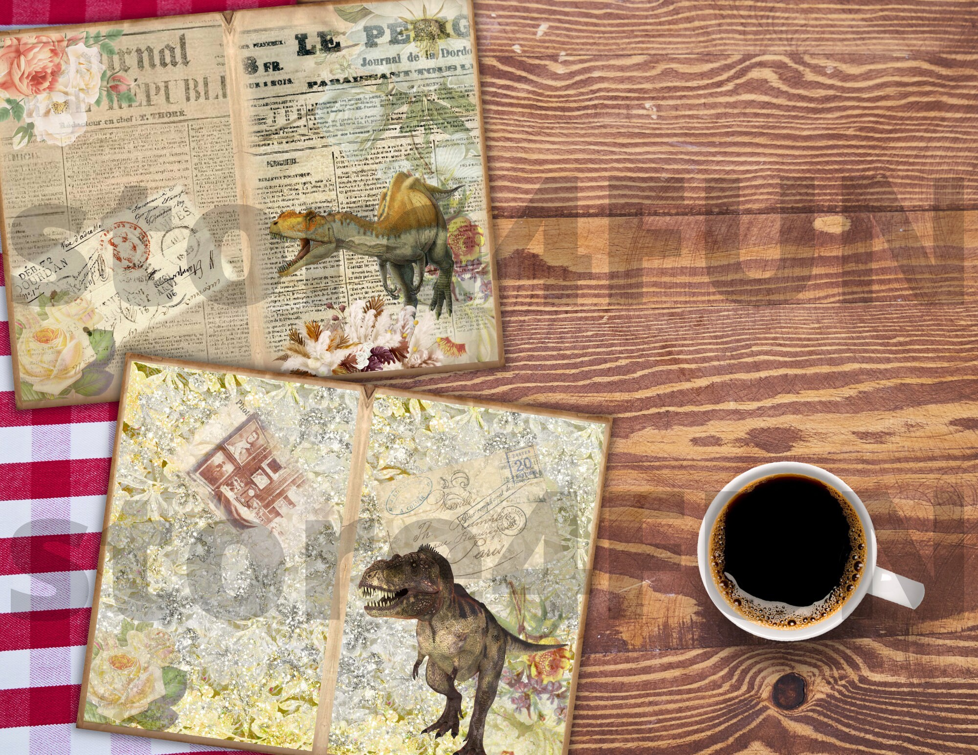 Dinosaurs Junk Journal Kit Printable Junk Journal Kit Dino - Etsy