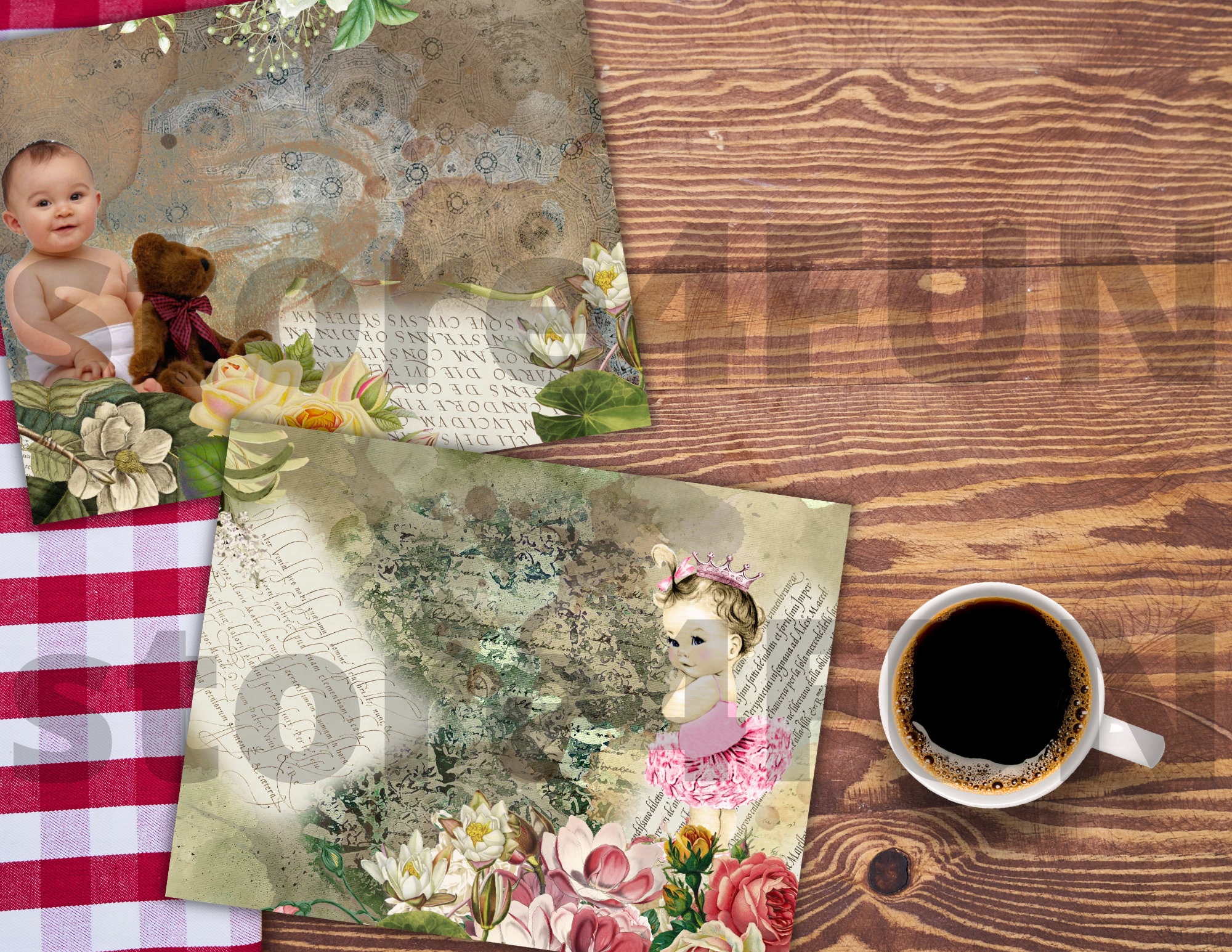 Infant Baby Junk Journal Kit Printable Junk Journal Kit Baby Etsy