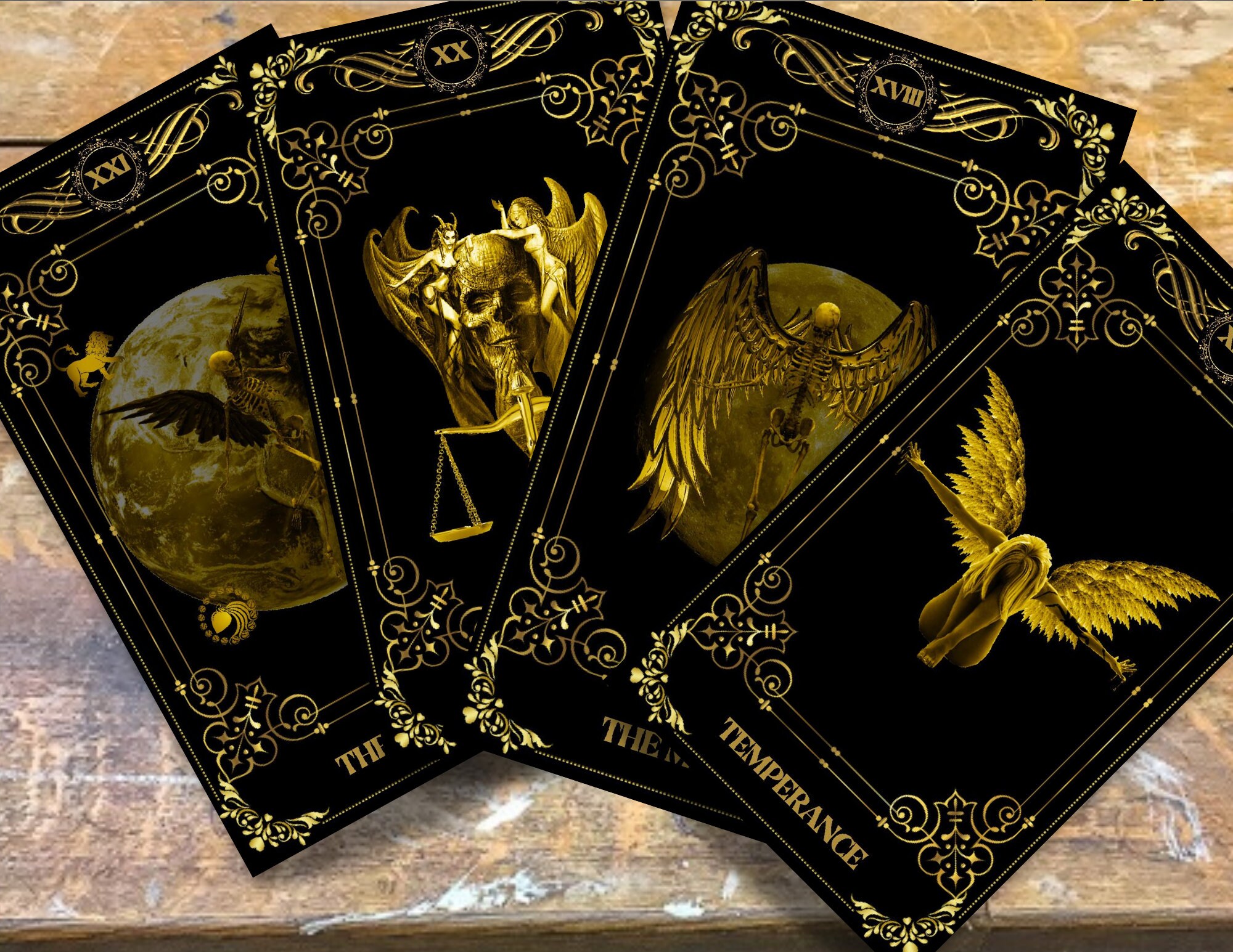 Marigold Printable Tarot Deck 78 Cards Divination Deck Etsy