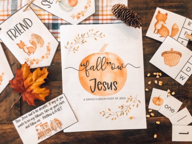 Fall Study of Jesus PRINTABLE - Preschool Bible Study - Autumn Bible ...