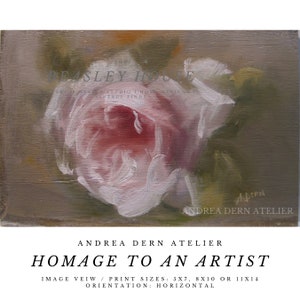Original Oils Art PRINT Homage to an Artist by Andrea Dern Atelier/Shabby Chic Artwork/Gallery Wall, Home Décor, Christmas Gift