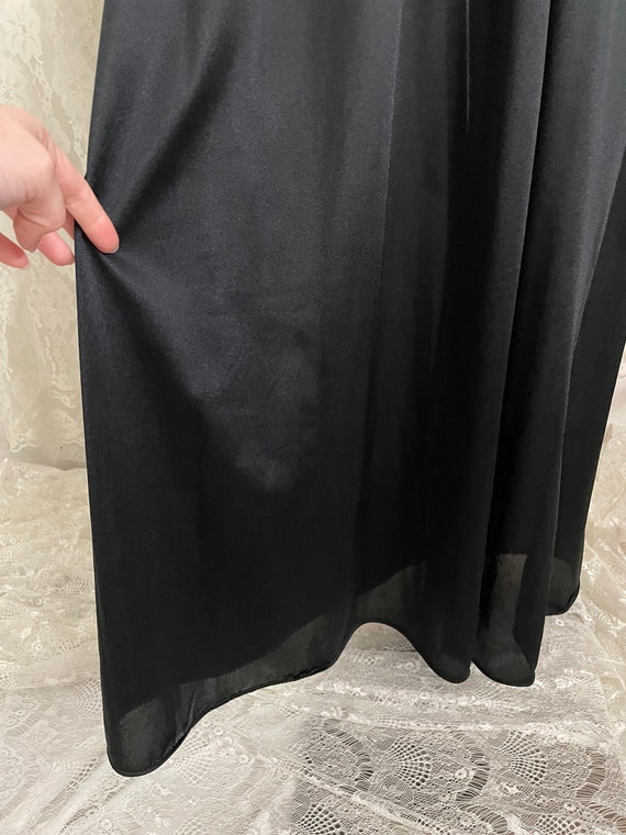 Vtg Vassarette black Night Gown/M/Maxi/Slip/Sheer… - image 7