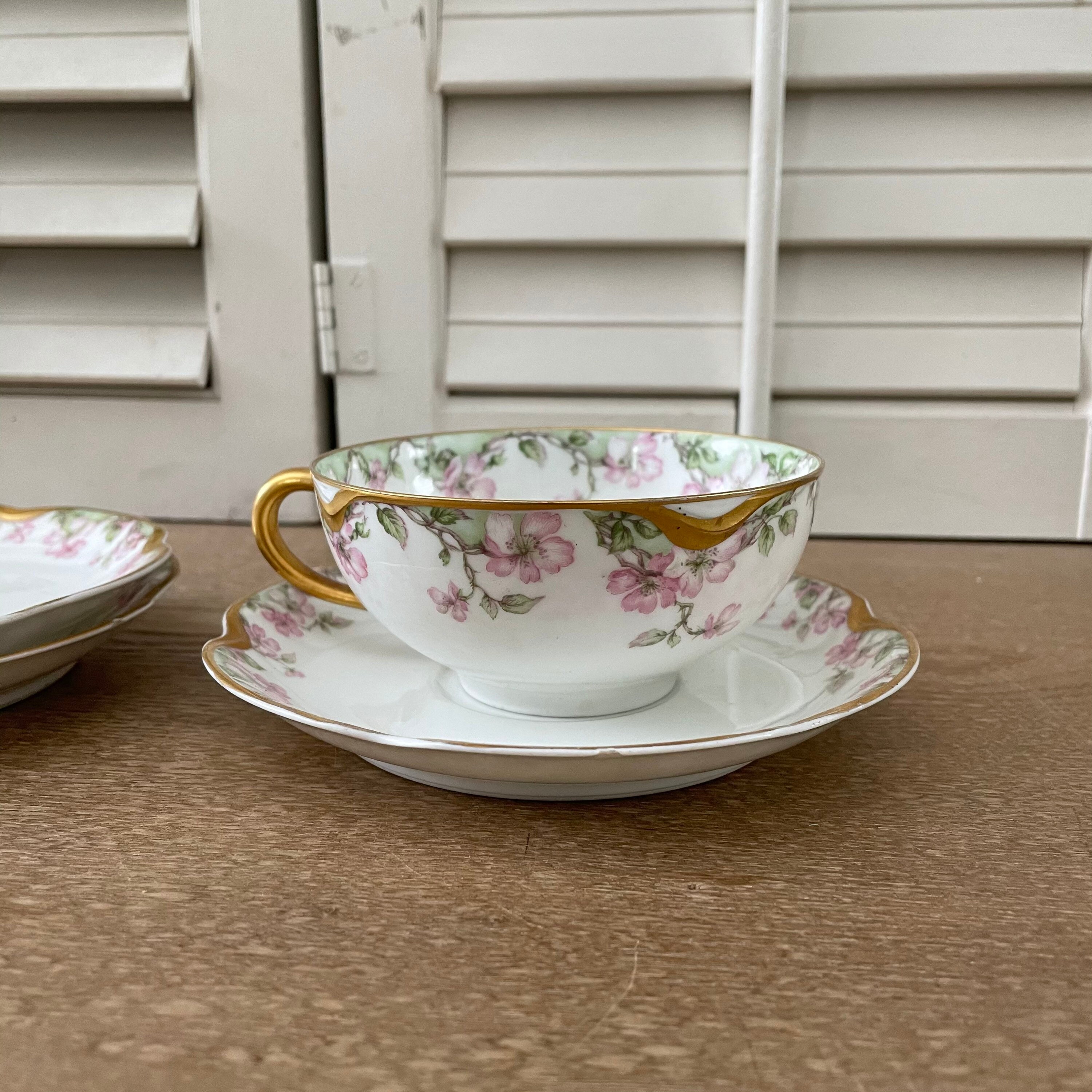 Antique Haviland Limoges Rose Pattern With Gold Rim/ France/ Etsy