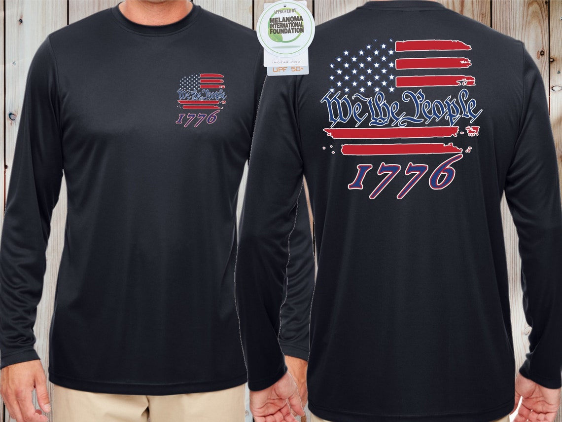 We The People T Shirt Dry fit Long sleeve USA Flag 1776 Etsy