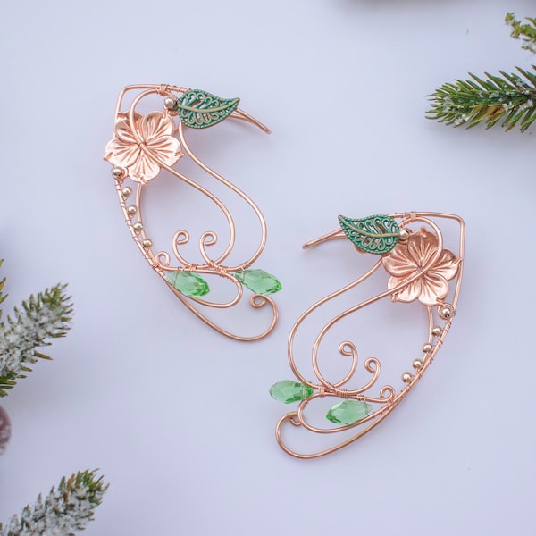 Pair Elven Ear Cuffs - Copper Elf Ear Cuffs - Copper elven ear cuffs