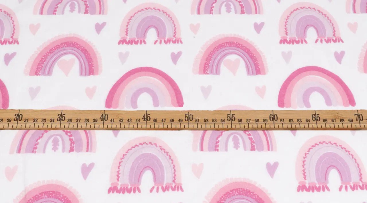 Pink Rainbow Flannel Fabric by Yard, Baby Swaddle Fabric Etsy