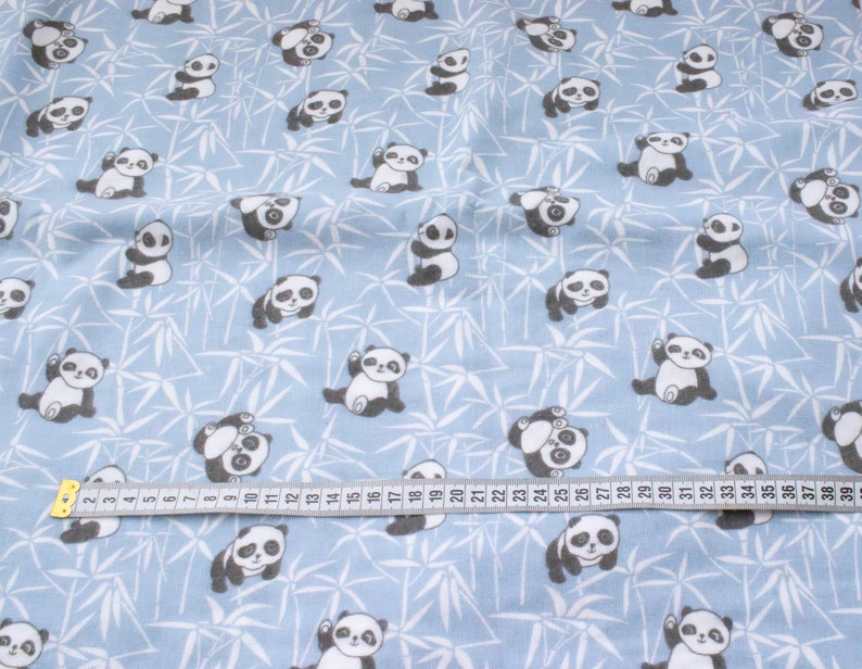 Panda Flannel Fabric Baby Swaddle Fabric Fabric by Yard Etsy