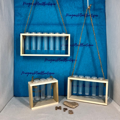 Hydroponic Station Water Propagation 7 Vials Hanging Etsy