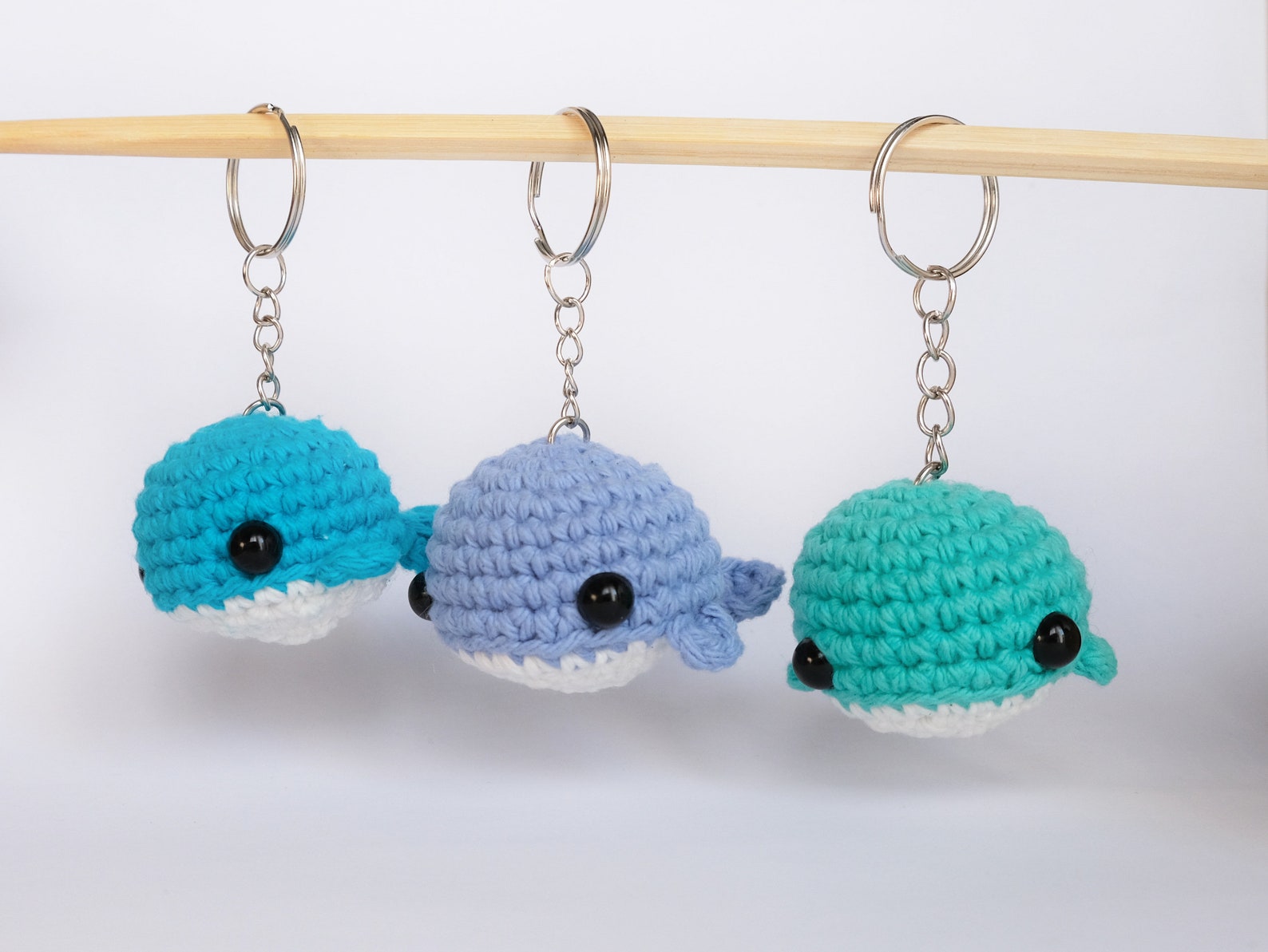 Whale Crochet Keychain Keyring Cute Kawaii Amigurumi Etsy