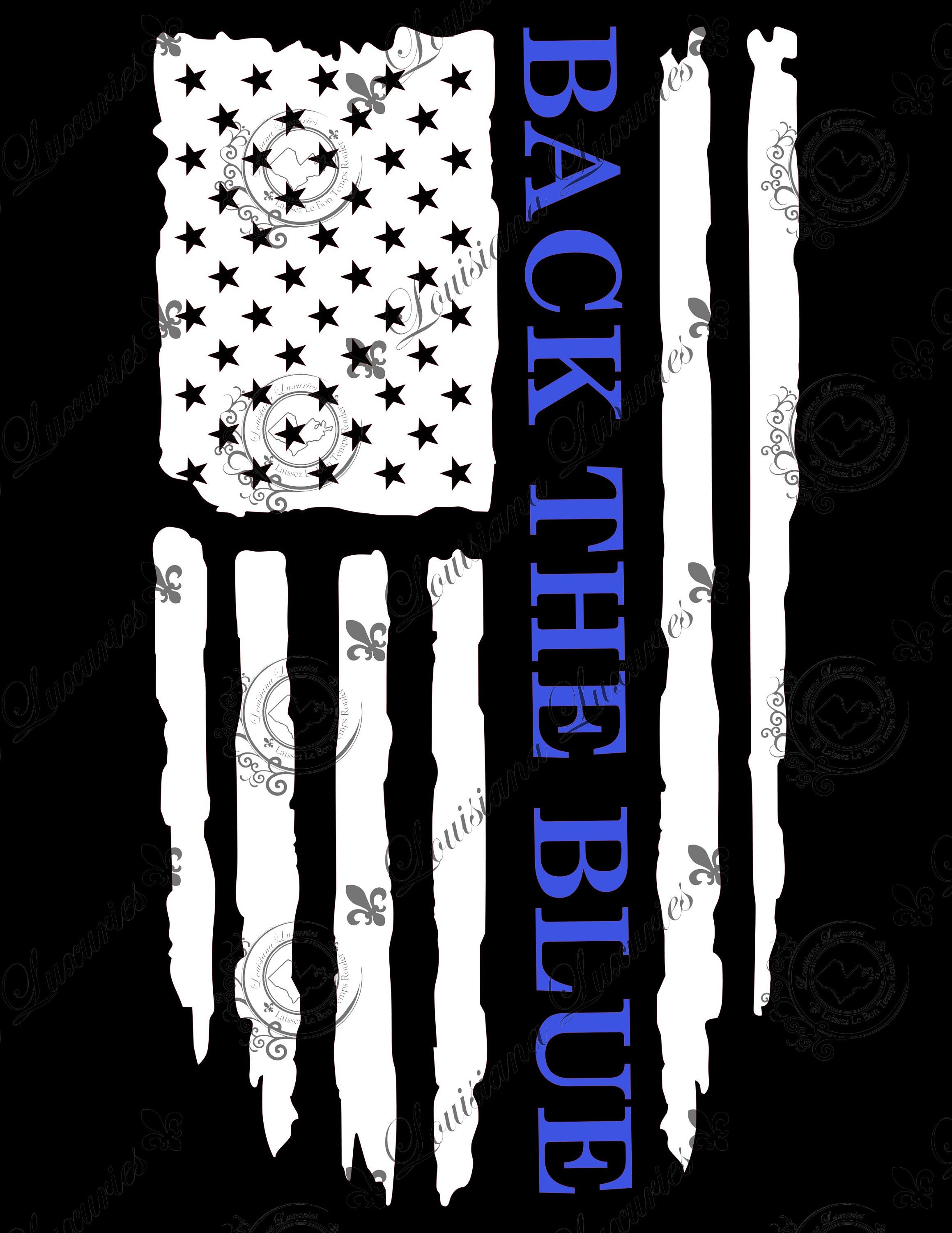 Back The Red  Blue decal  Thin BlueRed Line flag EMS  Vinyl Dreams by  Hope