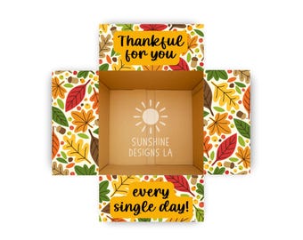 Etykieta na paczkę z prezentami na studia z napisem „Wdzięczny za Ciebie” | Naklejki do druku na pudełko na Święto Dziękczynienia | Prezent na misję wojskową