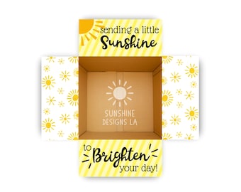 Sunshine Box Care Package Label for Encouragement | Printable Stickers for College Happy Mail