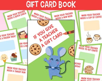 Teacher Gift Card Book | Printable Teacher Appreciation End of Year Giftcard Holder