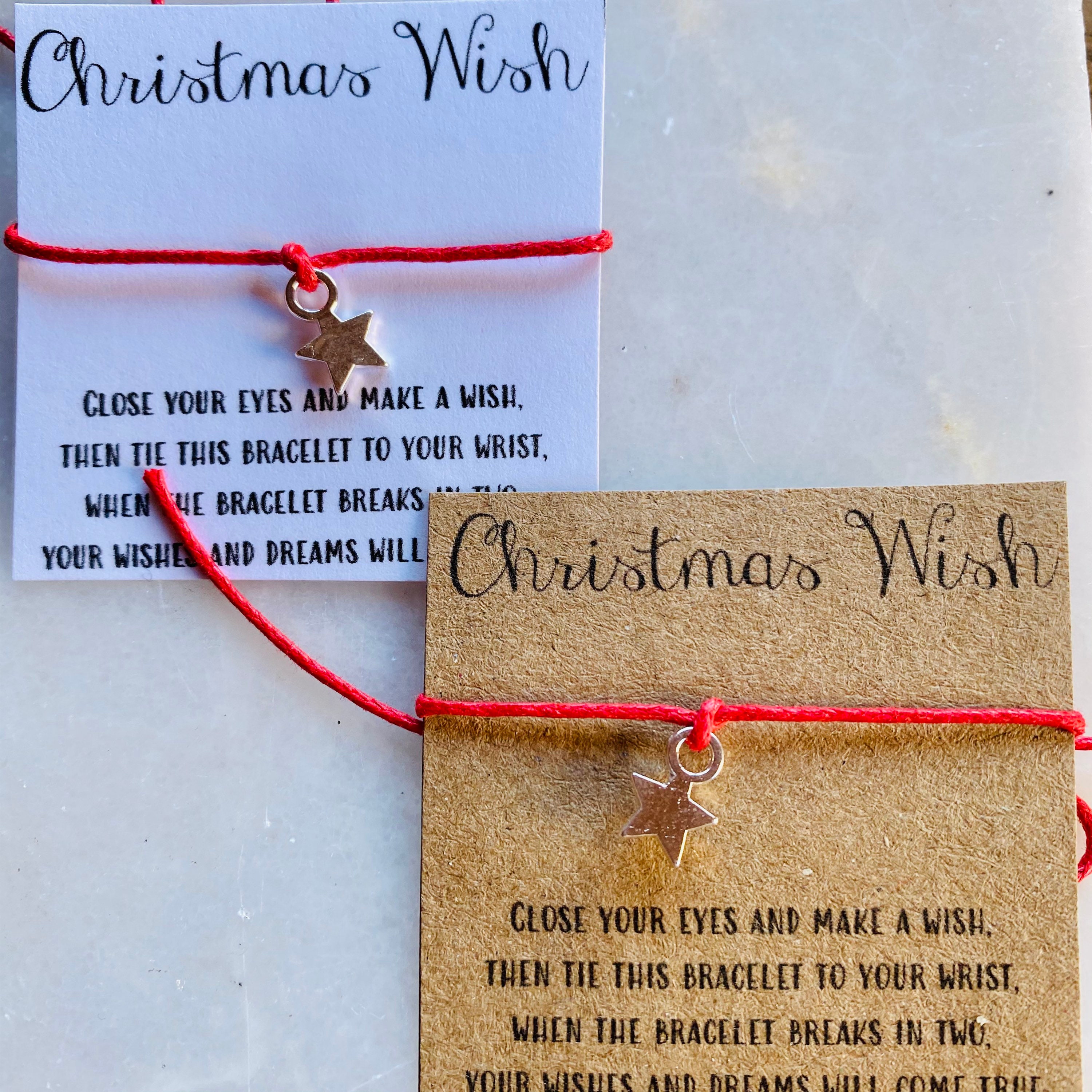 Pack of 2 Christmas Wish Bracelets Mini wish Bracelet Etsy