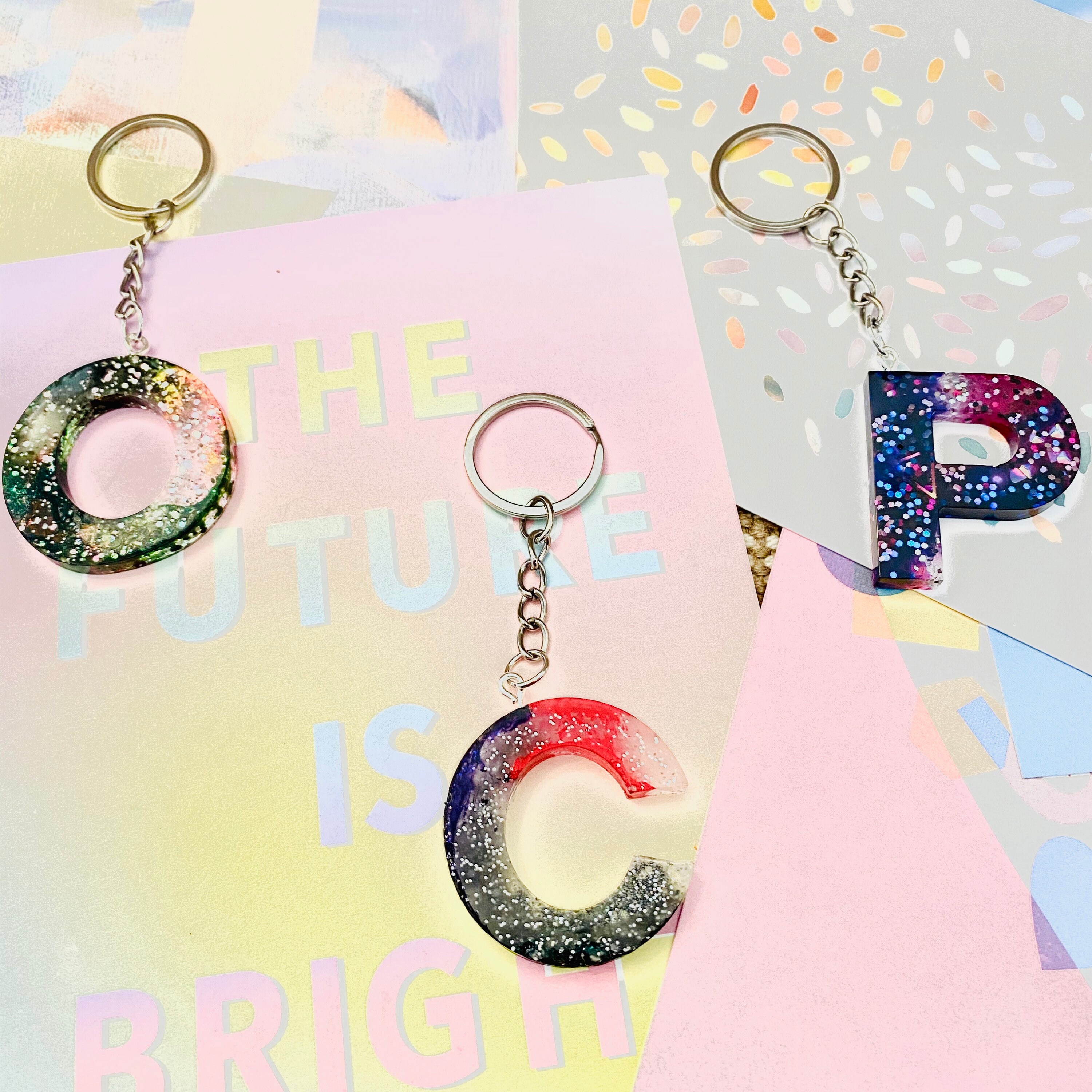 Alphabet Keychain Letter Keychain Personalised Keychain Etsy