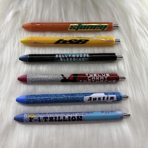 Music Artist Glitter Pens