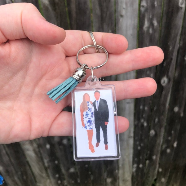 Custom Key Chain, illustrated cartoon keychain