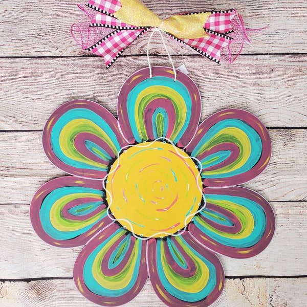 Flower Door Hanger Etsy