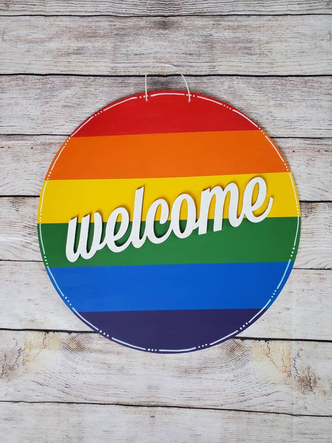 18 Rainbow Door Hanger Door Sign Pride Door Etsy