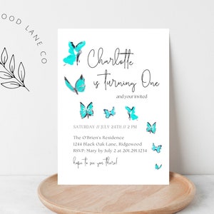 BUTTERFLY Invitation Template, Butterfly Invitation Birthday, Butterfly Invitation Download, Butterfly Quinceanera,Printable Invite, Digital