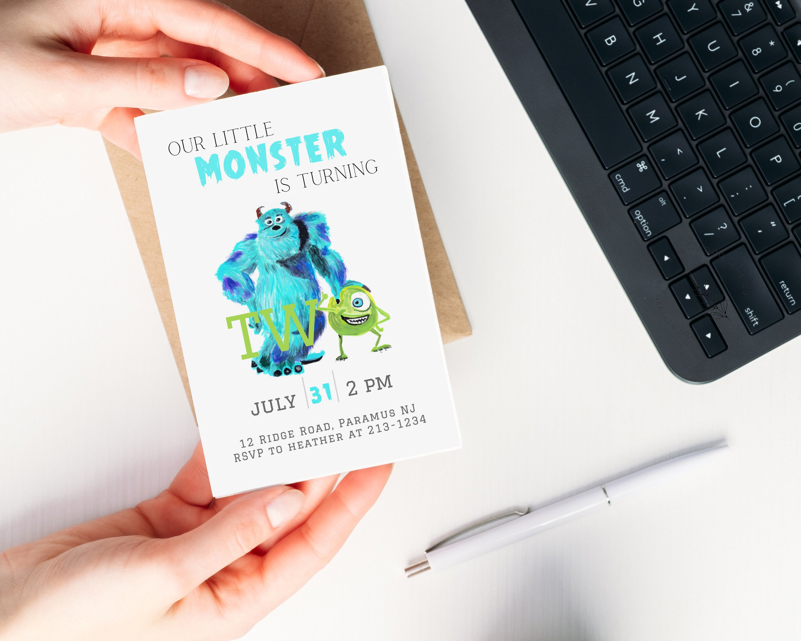 Monsters Inc Birthday Party Invitation, Monster Party Invitation, Scare ...