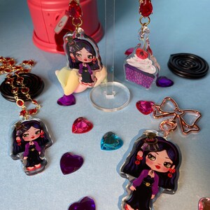 earrings, necklace and keychain Cherry, sweet, cute, kawaii, doll, collectible