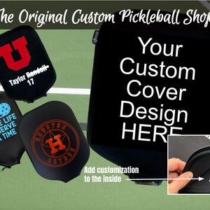 Personalized Pickleball Paddle Cover Gift Custom Pickleball Paddle Gift Pickleball Christmas Gift Retirement Gift Custom Pickleball Cover