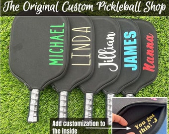 Personalized Pickleball Paddle Cover Gift Personalized Pickleball Cover Custom Pickleball Paddle Pickleball Christmas Gift Retirement Gift