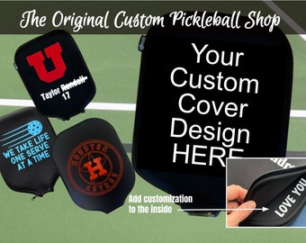 Personalized Pickleball Paddle Cover Gift Custom Pickleball Paddle Gift Pickleball Christmas Gift Retirement Gift Custom Pickleball Cover