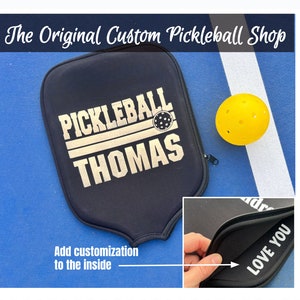 Personalized Pickleball Paddle Gift Personalized Pickleball Cover Custom Pickleball Cover Gift Pickleball Christmas Gift Retirement Gift
