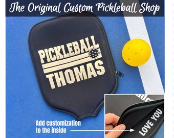 Cadeau de pagaie de pickleball personnalisé Housse de pickleball personnalisée Housse de pickleball personnalisée Cadeau de Noël Pickleball Pickleball personnalisé