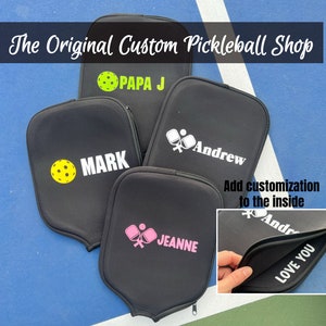 Personalized Pickleball Paddle Gift Personalized Pickleball Cover Custom Pickleball Cover Gift Pickleball Christmas Gift Retirement Gift