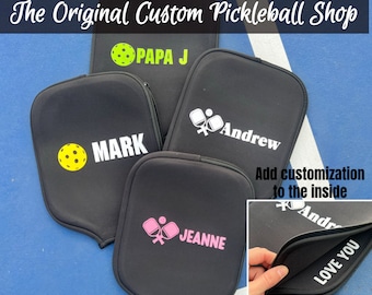 Personalized Pickleball Paddle Gift Personalized Pickleball Cover Custom Pickleball Cover Gift Pickleball Christmas Gift Retirement Gift