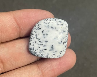 Dendrite Opal Cabochon,Natural Dendrite Opal Smooth Fancy shape Cabochon with Amazing Quality, 23 Ct, 22X21X6 // M-3