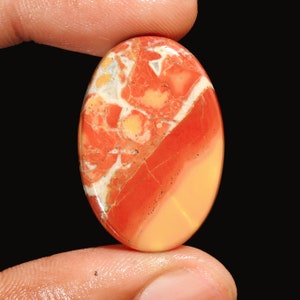 Exclusive Top Quality 100% Natural Maligano Jasper Oval Shape Cabochon Loose Gemstone For Making Jewelry 30.30 Ct 32X21X5 MM UV-327