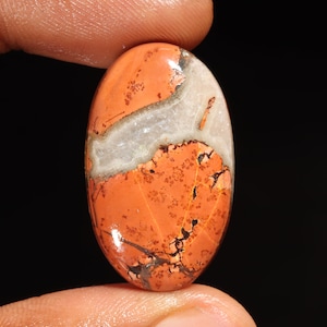 Immaculate Top Quality 100% Natural Maligano Jasper Oval Shape Cabochon Loose Gemstone For Making Jewelry 31.80 Ct 21X19X6 MM UV-332