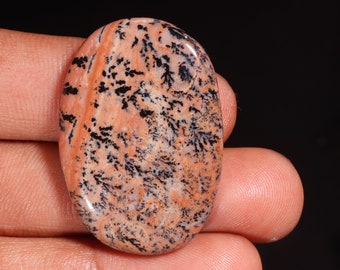 Exclusive Top Quality Natural Honey Dendrite Opal Oval Shape Cabochon Loose Gemstone For Making Jewelry 48.60 Ct 37X26X6 MM UV-573