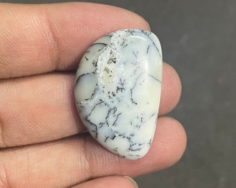 Dendrite Opal Cabochon,Natural Dendrite Opal Smooth Fancy shape Cabochon with Amazing Quality, 21 Ct, 29X19X6 // M-2