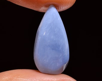 Owyhee Blue Opal Cabochon, Natural Owyhee Blue Opal Pear Shape Smooth Cabochon Loose Gemstone With Splendid Quality, 8 Ct 23X11X4 mm // Z-93