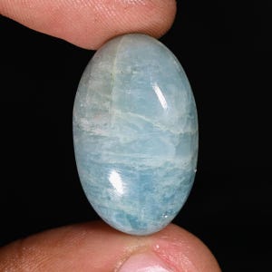 Unik naturlig akvamarin av högsta kvalitet, oval form, cabochon, lös ädelsten för smyckestillverkning, 36,15 ct, 28 x 17 x 9 mm, OV-638
