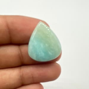 Hemimorphite Cabochon, Natural Hemimorphite Pear Shape Smooth Cabochon Loose Gemstone With Marvellous Quality, 13.20 Ct., 20X18X5 mm // Y-51