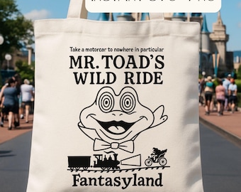 Toad’s Wild Ride SVG, Mr. Toad Disneyland Inspired Cut File, Vintage Fantasyland Ride SVG, Funny Toad Clipart for Cricut & Glowforge