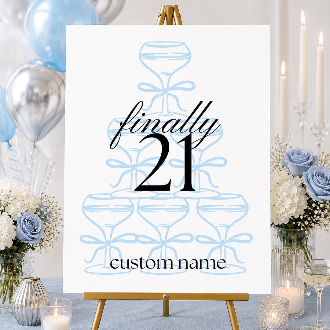 Finally 21 Birthday Sign Template - Etsy