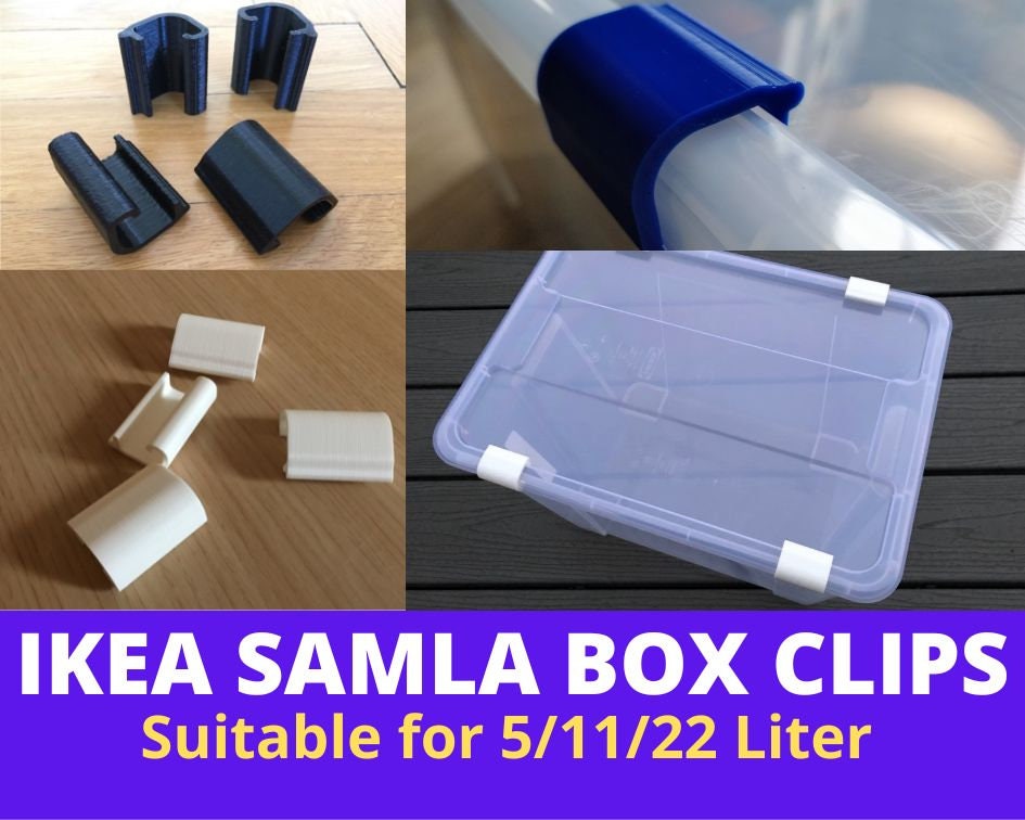 12x Lid Clips For IKEA SAMLA 5L 11L 22L Storage Boxes Tidy Secure Seal Latch Cap 