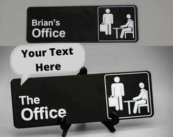 Customisable The Office TV Show Sign for Door or Wall, 3d printed Door sign, Office Desk sign, Custom Sign