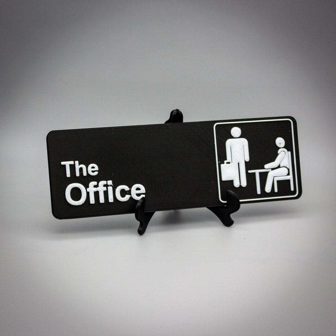 Black dunder Mifflin Logo From Tv Show the Office 3D 