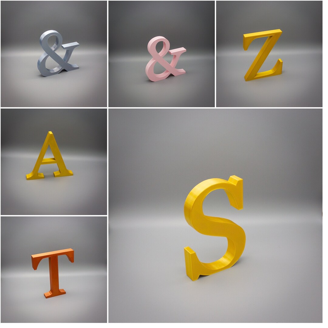 20CM Big Free Standing 3D Letters and Numbers, Large 8 Inch Tall, Wedding Table or Cake Topper